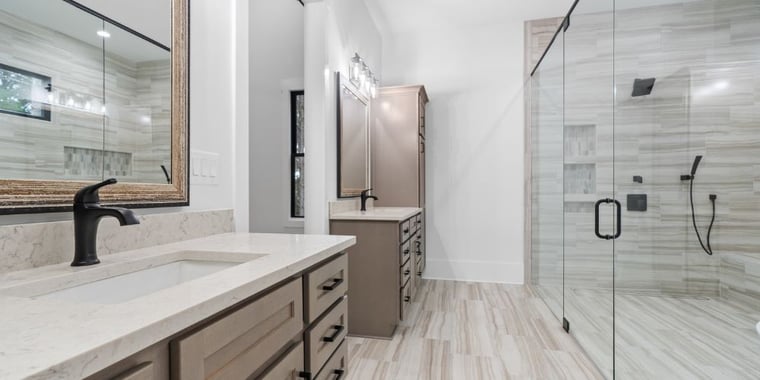 Full Custom Bathroom with Walk-in Shower and Bath in Lake Oconee, GA | PAXISgroup