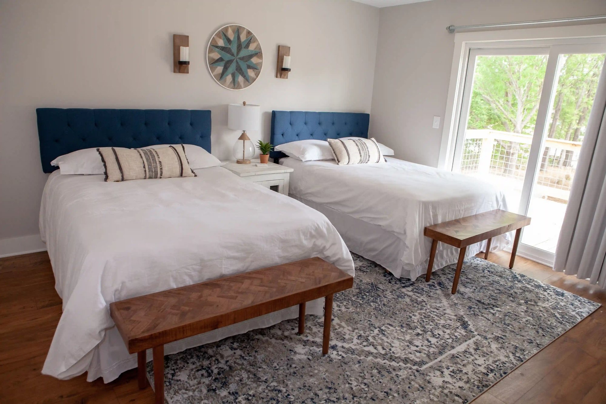 Guest Bedroom with Full Beds in Lakefront Home Remodel _ PAXISgroup Custom Home Builders in GA_11zon Guest Bedroom with Full Beds in Lakefront Home Remodel _ PAXISgroup Custom Home Builders in GA_11zon