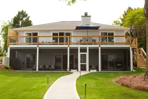 Beautiful Lakefront Home Remodel Rear Exterior | PAXISgroup Custom Home Builders in GA