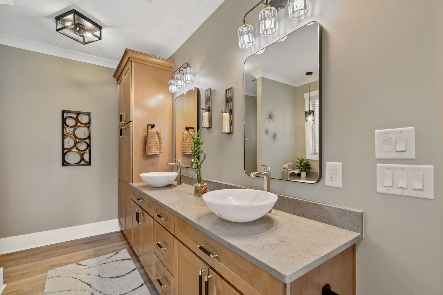 Master Bathroom with Double Vanity Sinks |PAXISgroup