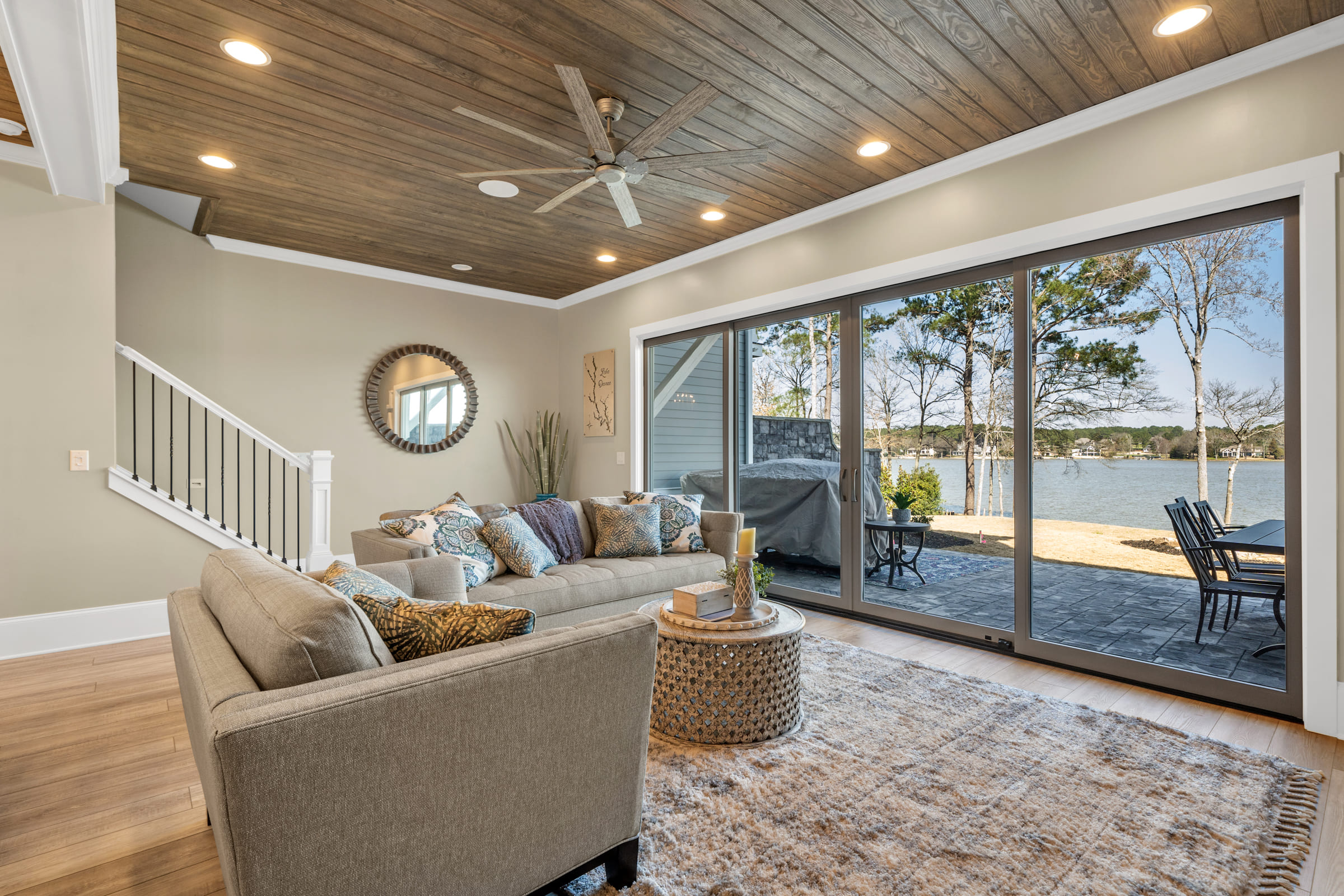 Family Room View with Back Sliding Glass Patio Doors |PAXISgroup