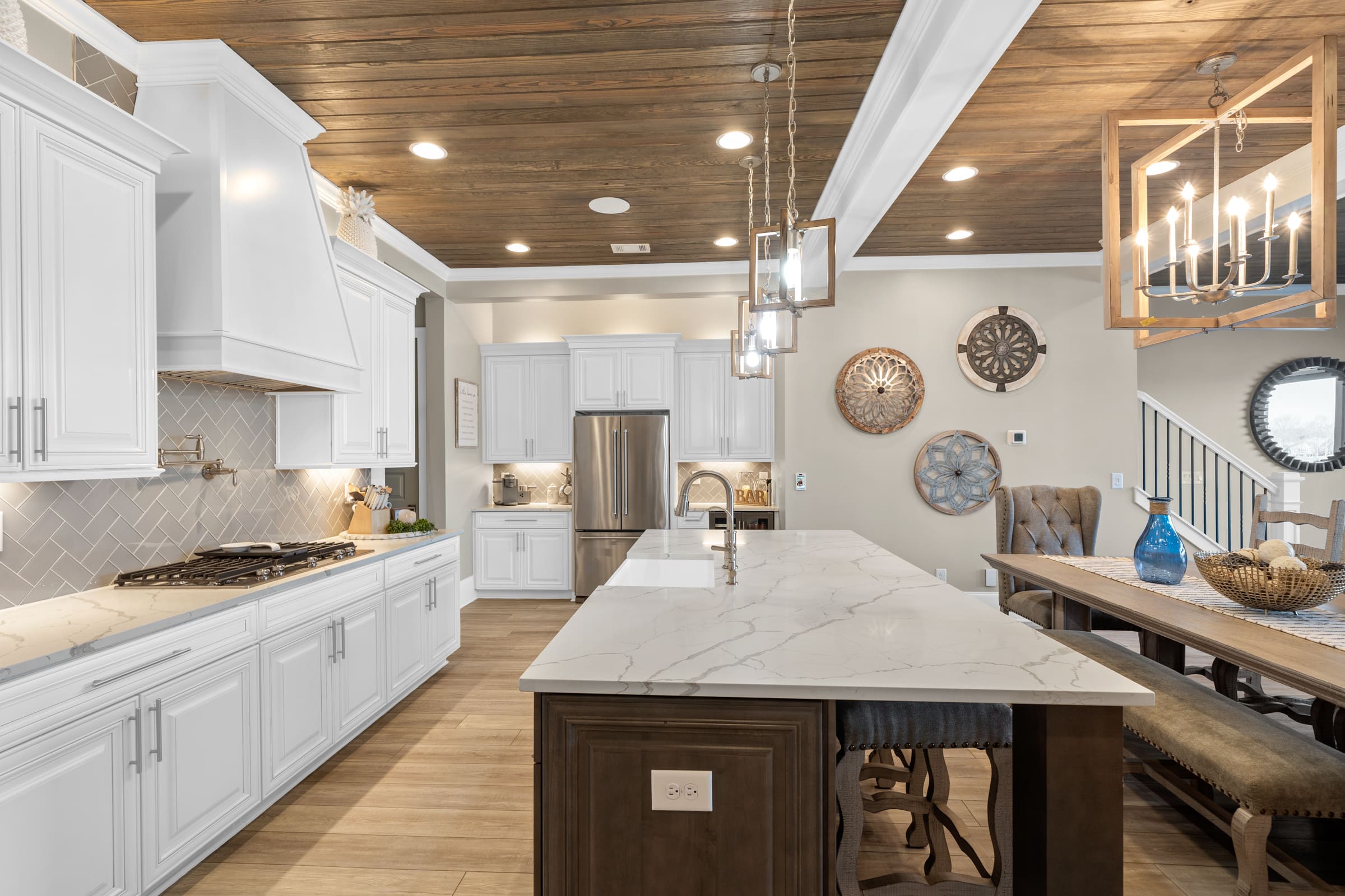 Full White Kitchen with Beautiful White and Grey Counter Tops |PAXISgroup