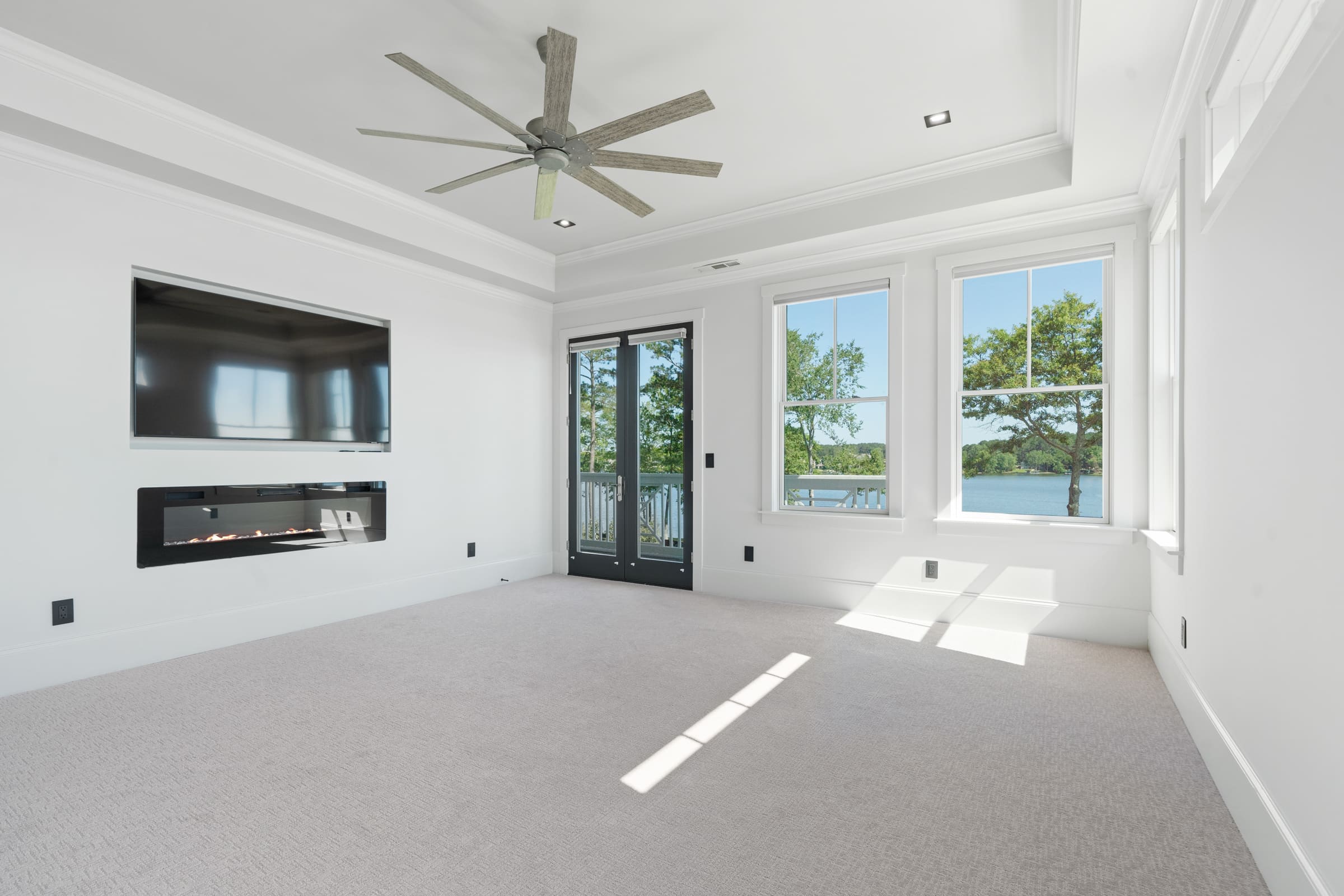 Master Bedroom with Built-in Fireplace