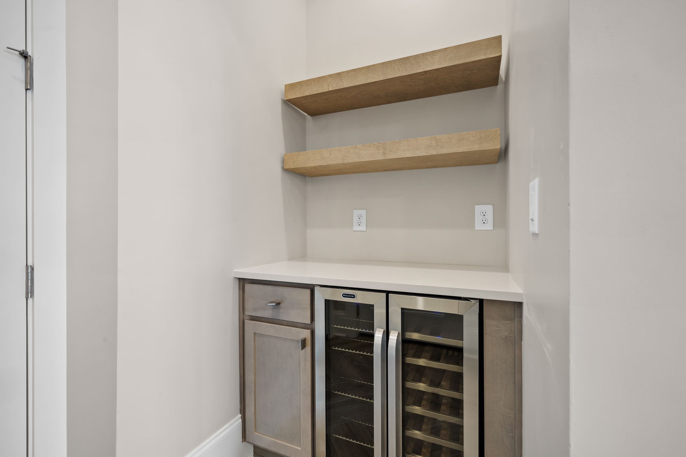 Mini Fridge with Bar Shelving 