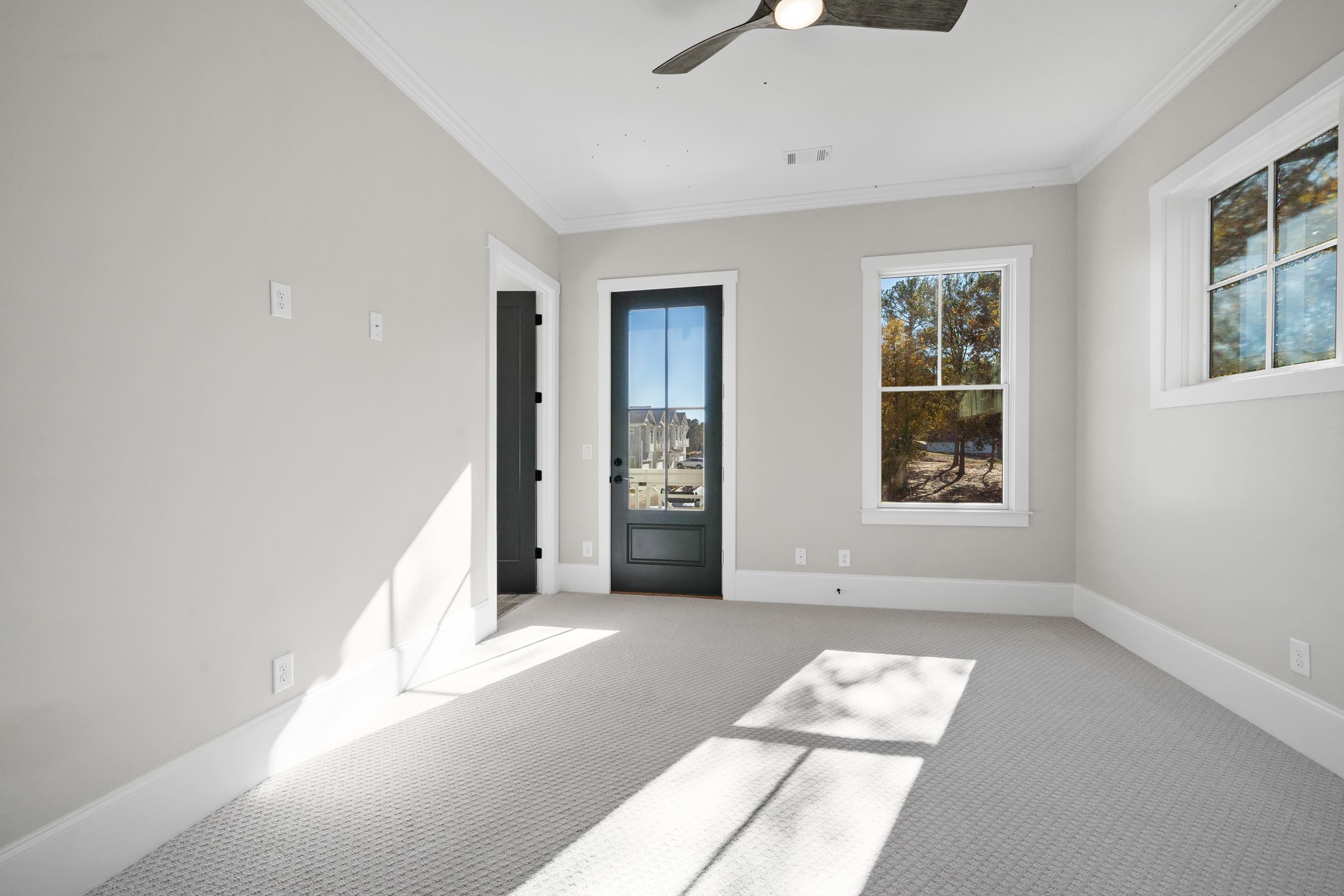 Carpeted Guest Bedroom or Office with Beautiful Natural Light