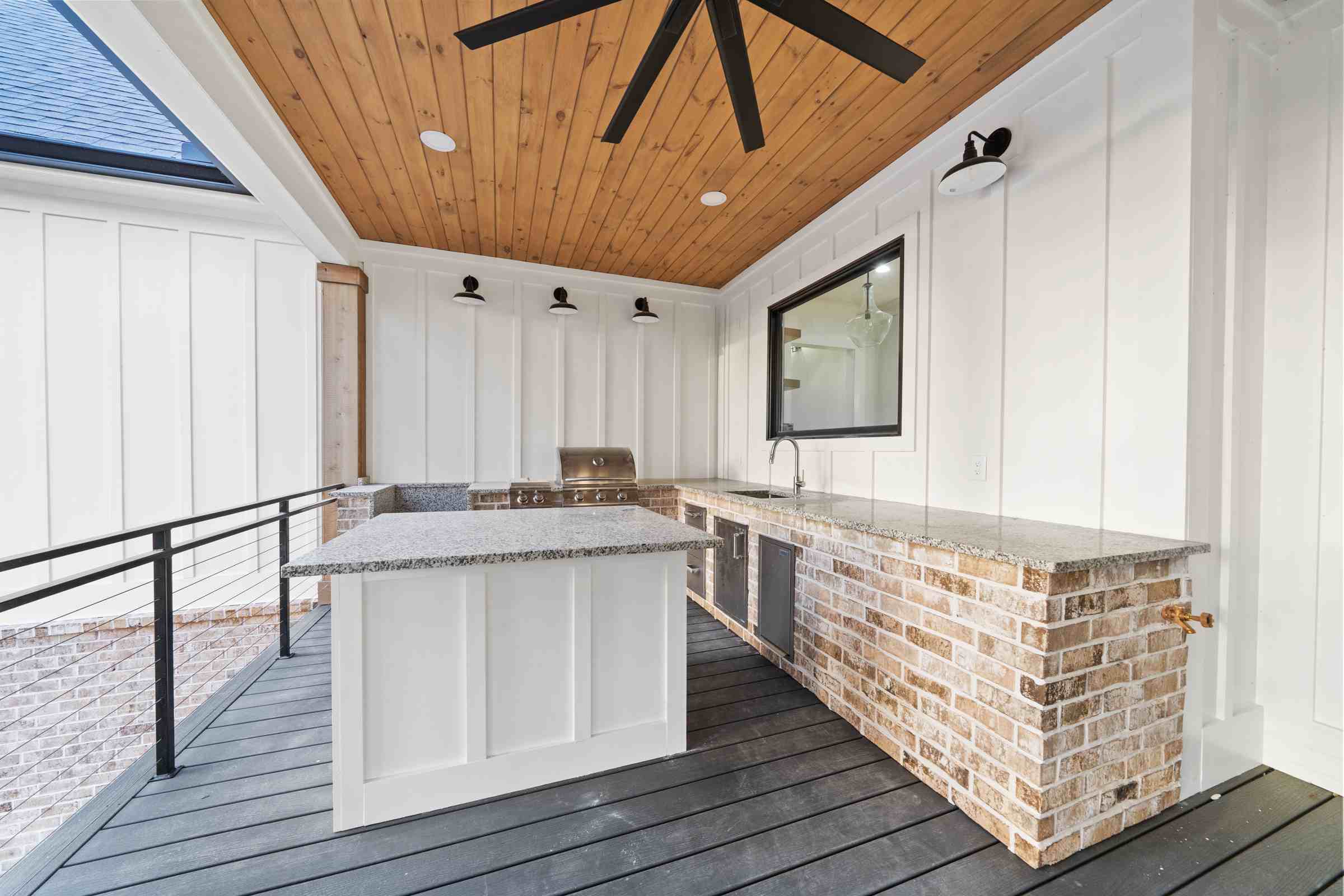 Paxis Indian Trail outdoor kitchen with island and stone countertops | Paxisgroup